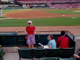 at the game